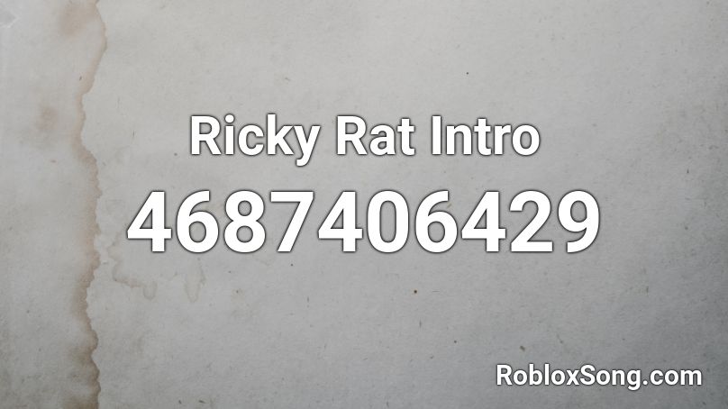 Ricky Rat Intro Roblox ID