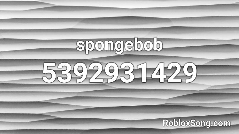 spongebob Roblox ID