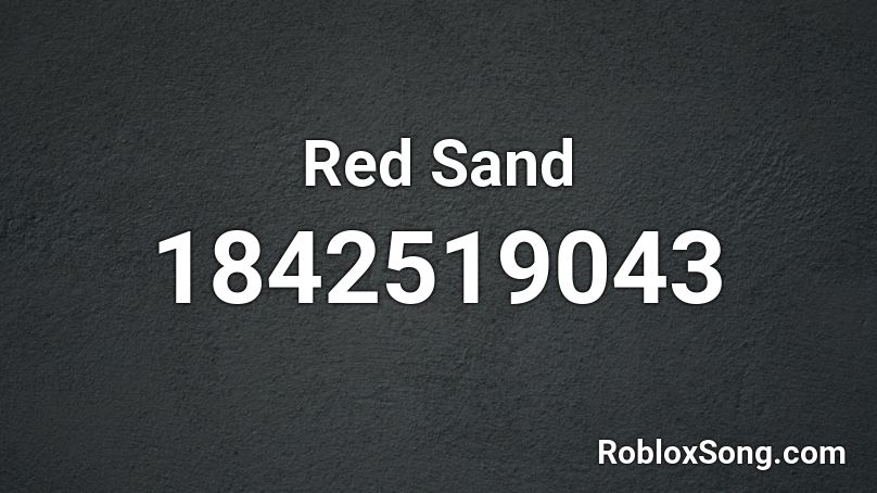 Red Sand Roblox ID