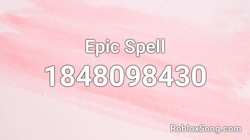 Epic Spell Roblox ID