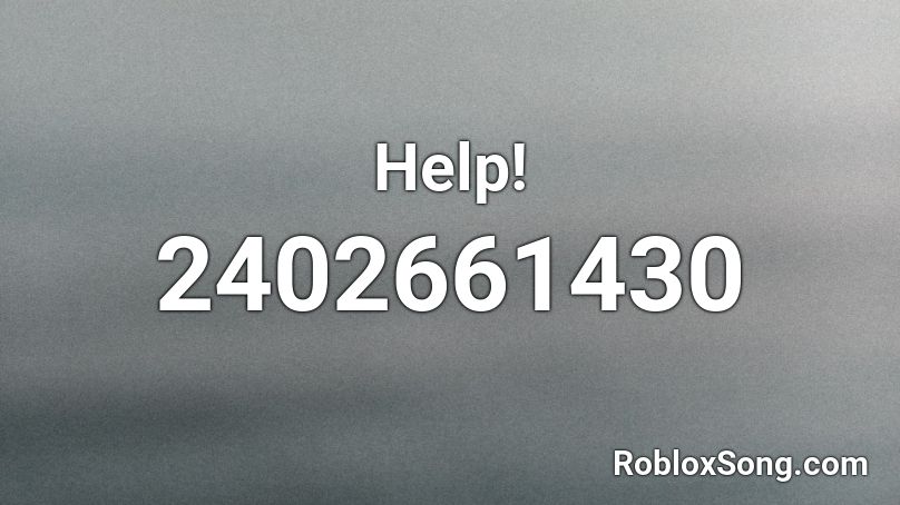 Help! Roblox ID