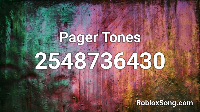 Pager Tones Roblox ID