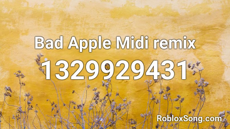 Bad Apple Midi remix Roblox ID