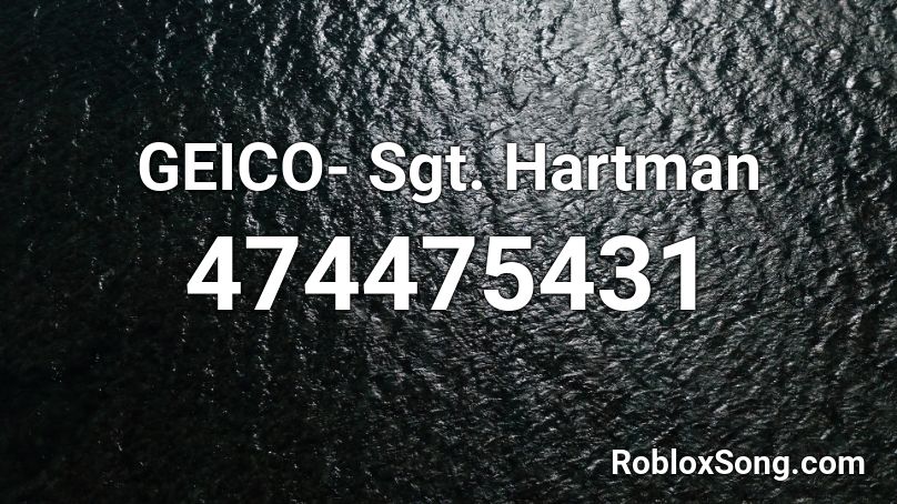 GEICO- Sgt. Hartman Roblox ID