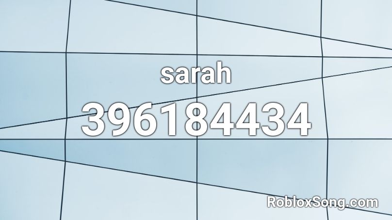 sarah Roblox ID