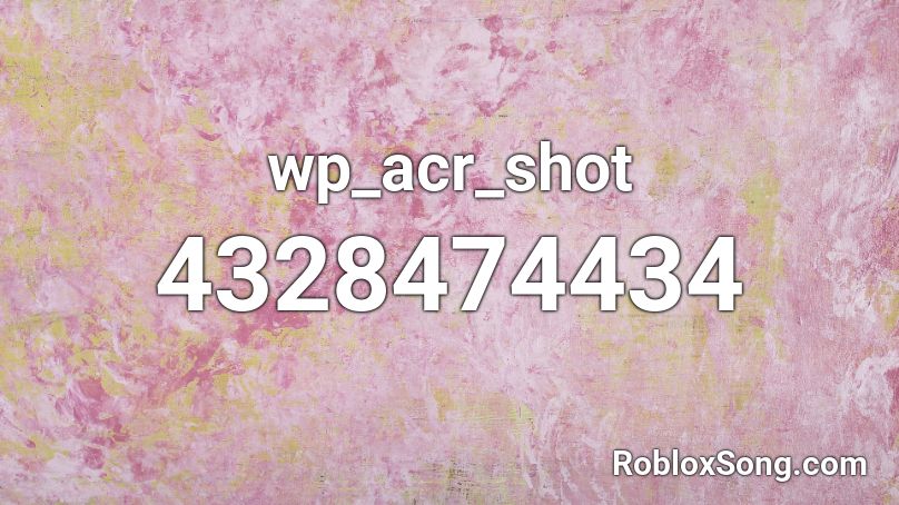 wp_acr_shot Roblox ID
