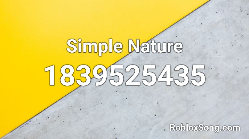 Simple Nature Roblox ID