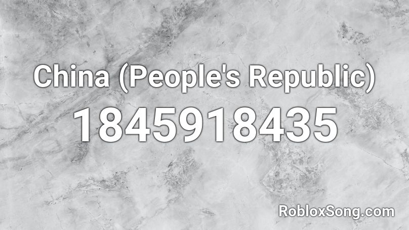 China (People's Republic) Roblox ID