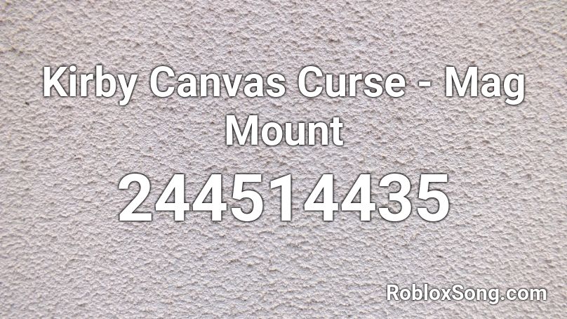 Kirby Canvas Curse - Mag Mount Roblox ID