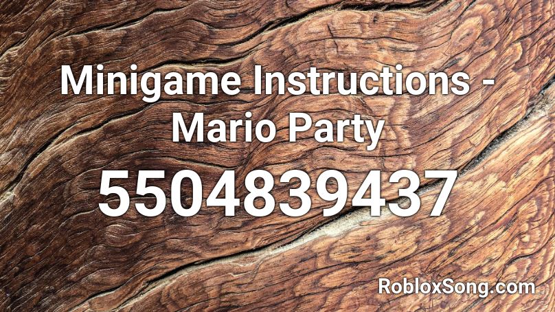 Minigame Instructions - Mario Party Roblox ID