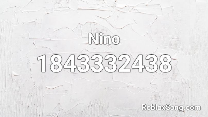 Nino Roblox ID