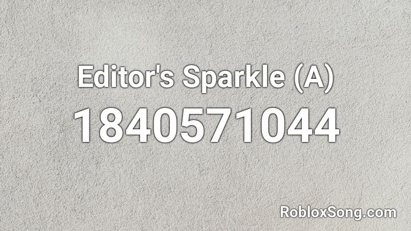 Editor's Sparkle (A) Roblox ID