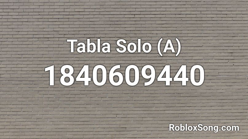 Tabla Solo (A) Roblox ID