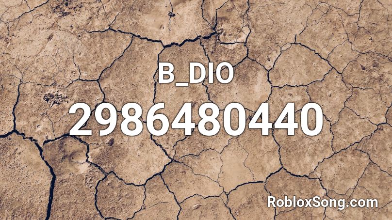 B_DIO Roblox ID