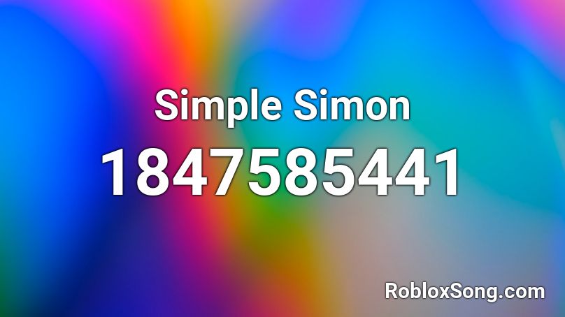 Simple Simon Roblox ID