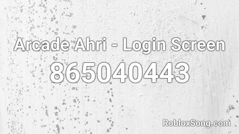 Arcade Ahri - Login Screen Roblox ID