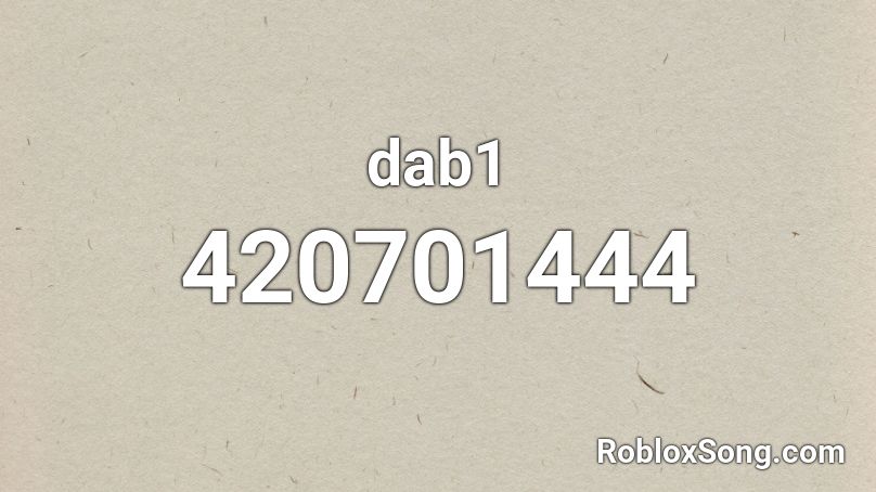 dab1 Roblox ID