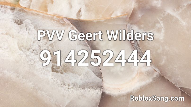 PVV Geert Wilders Roblox ID