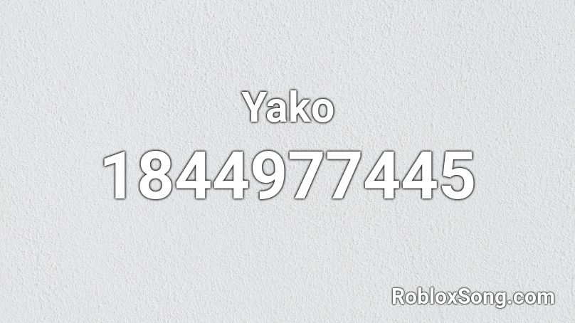 Yako Roblox ID