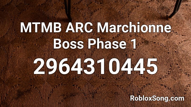 MTMB ARC Marchionne Boss Phase 1 Roblox ID