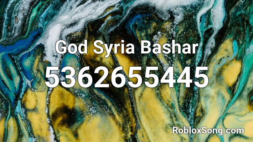 God Syria Bashar Roblox ID