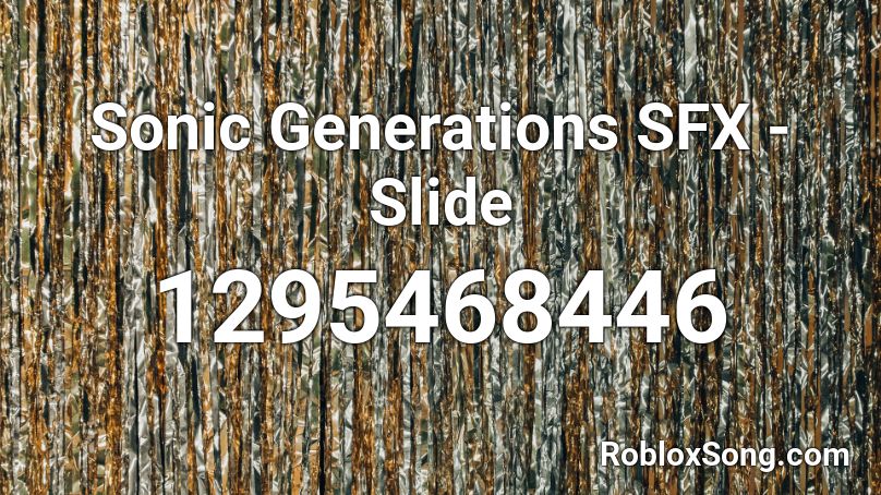 Sonic Generations SFX - Slide Roblox ID