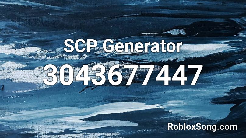 SCP Generator Roblox ID