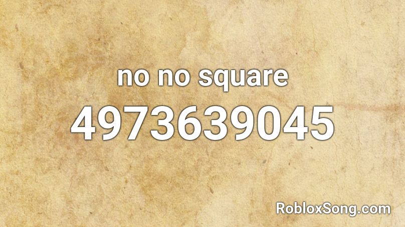 no no square Roblox ID