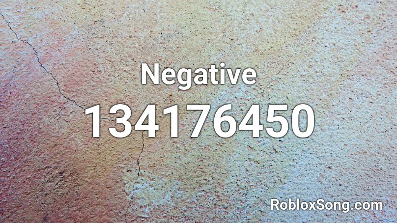 Negative Roblox ID