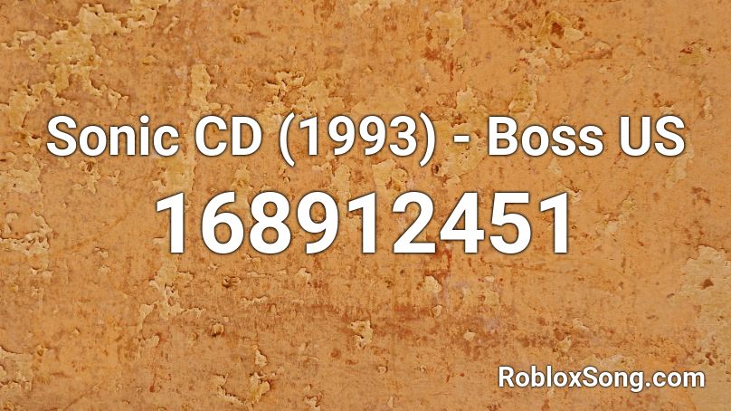 Sonic CD (1993) - Boss US Roblox ID