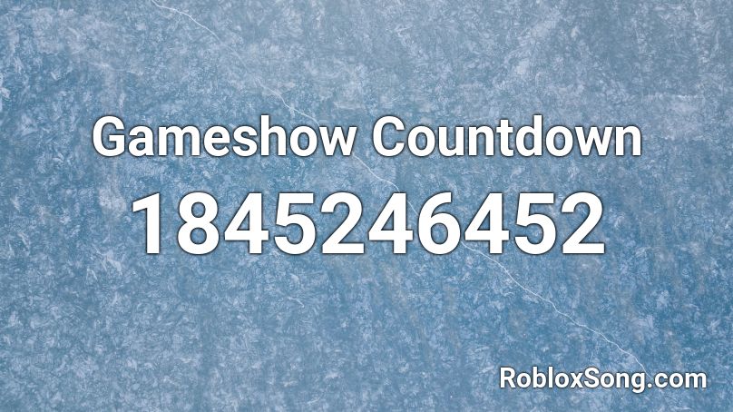 Gameshow Countdown Roblox ID