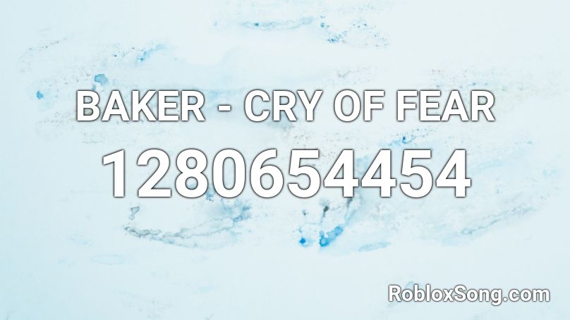 BAKER - CRY OF FEAR  Roblox ID