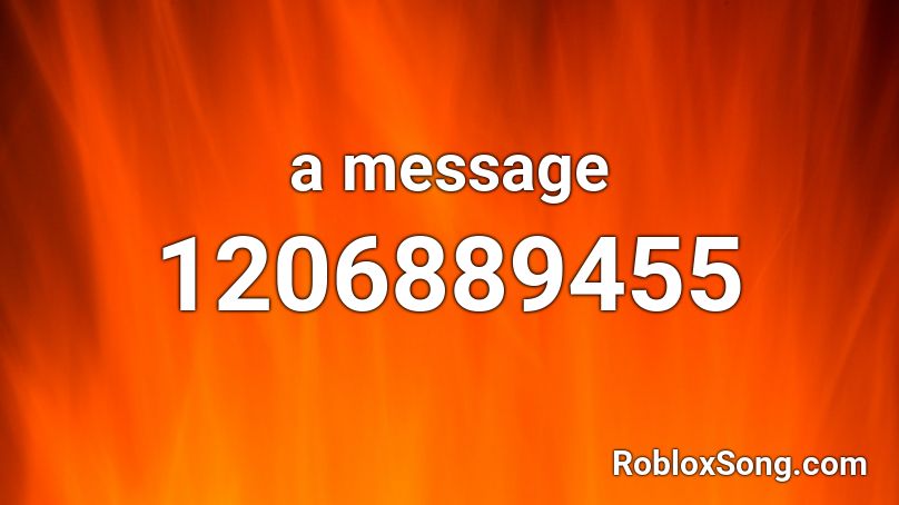 a message Roblox ID