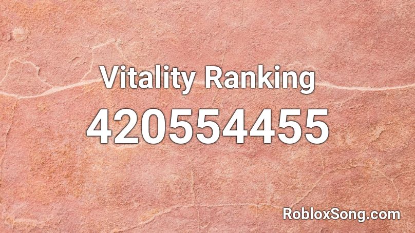 Vitality Ranking Roblox ID