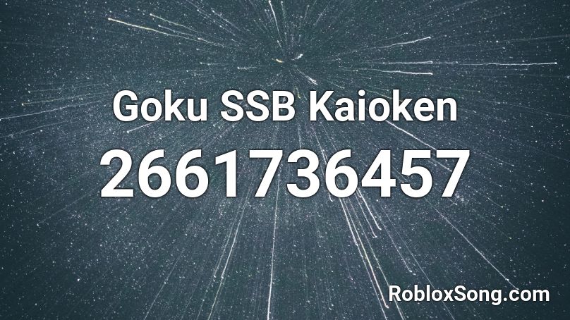 Goku SSB Kaioken Roblox ID