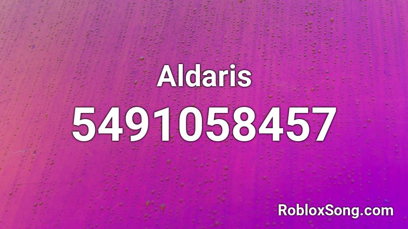 Aldaris Roblox ID