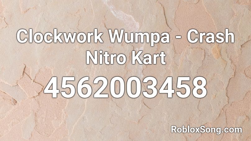 Clockwork Wumpa - Crash Nitro Kart Roblox ID