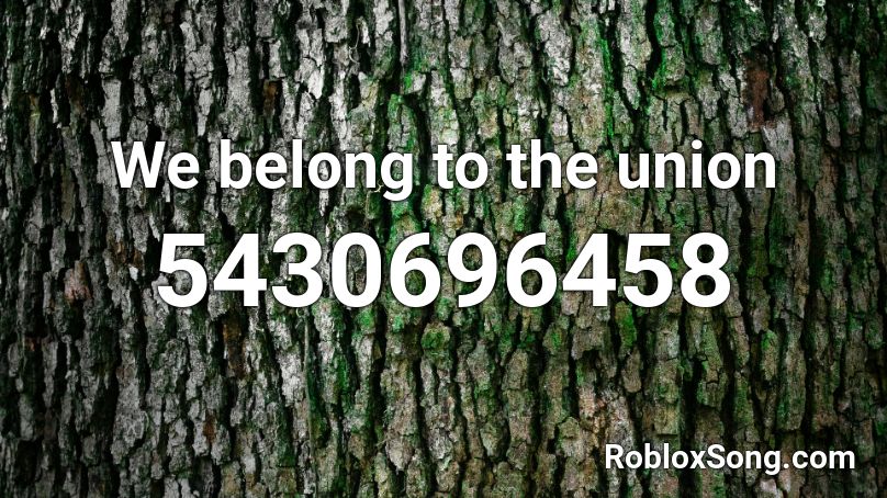 We belong to the union Roblox ID