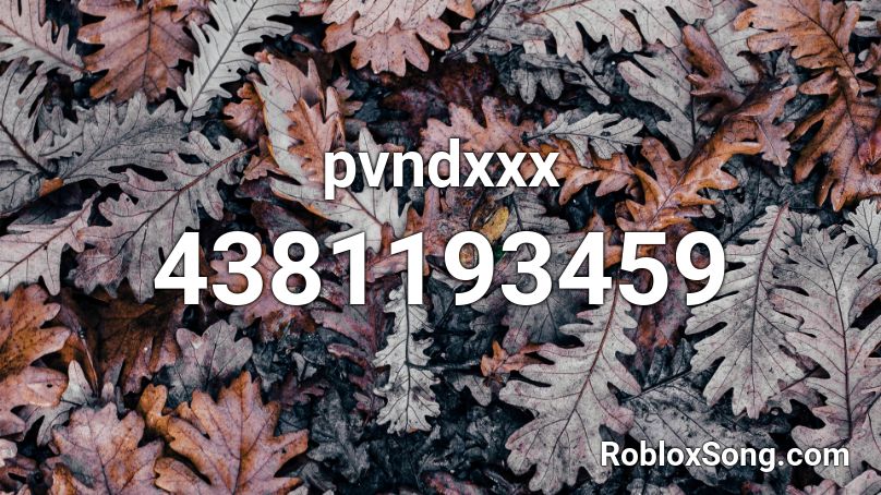 pvndxxx Roblox ID