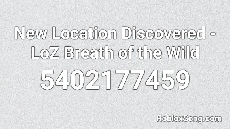 New Location Discovered - LoZ Breath of the Wild Roblox ID