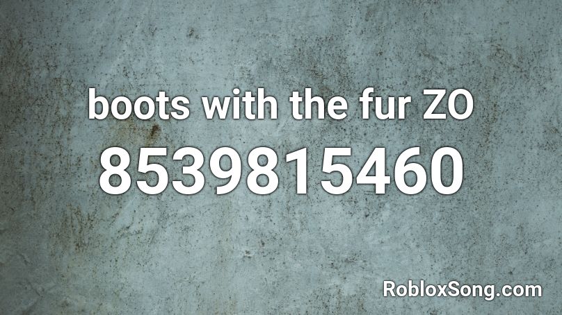 boots with the fur ZO Roblox ID