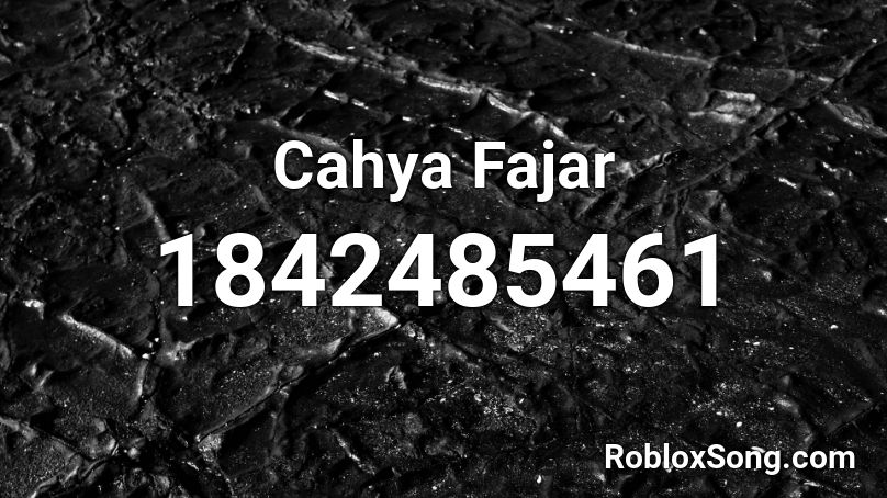 Cahya Fajar Roblox ID