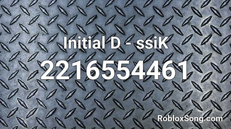 Initial D - ssiK Roblox ID