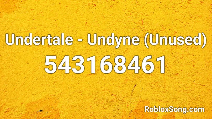 Undertale - Undyne (Unused) Roblox ID