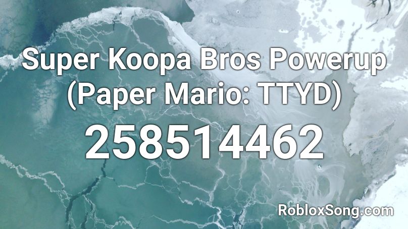 Super Koopa Bros Powerup (Paper Mario: TTYD) Roblox ID