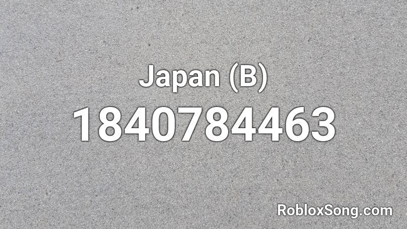 Japan (B) Roblox ID