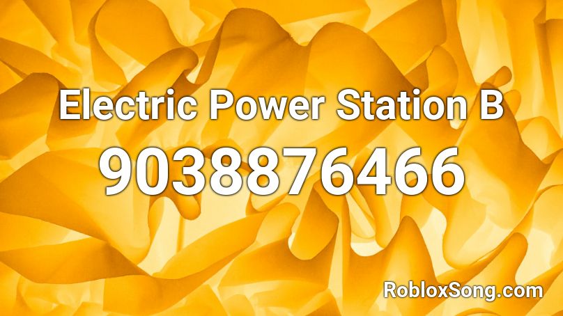 Electric Power Station B Roblox ID