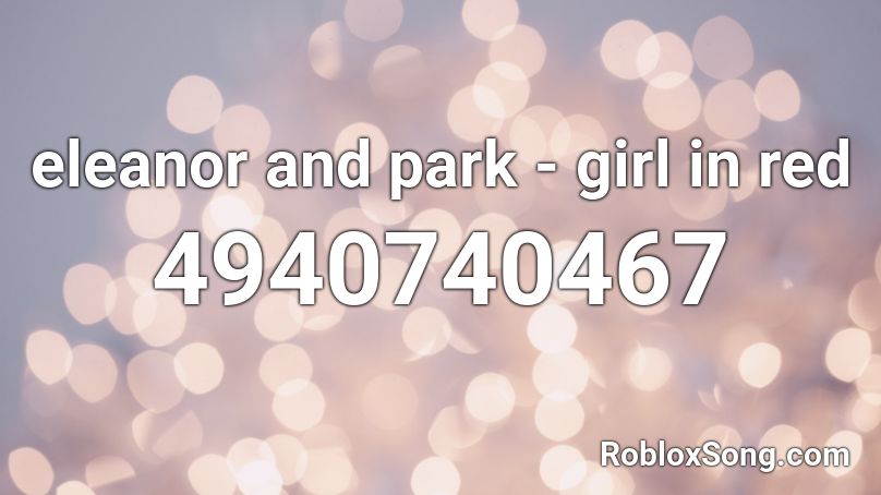 eleanor and park - girl in red Roblox ID