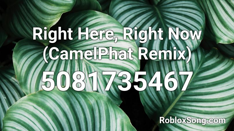 Right Here, Right Now (CamelPhat Remix) Roblox ID