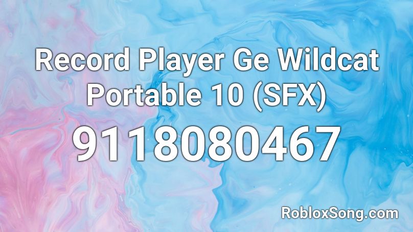 Record Player Ge Wildcat Portable 10 (SFX) Roblox ID